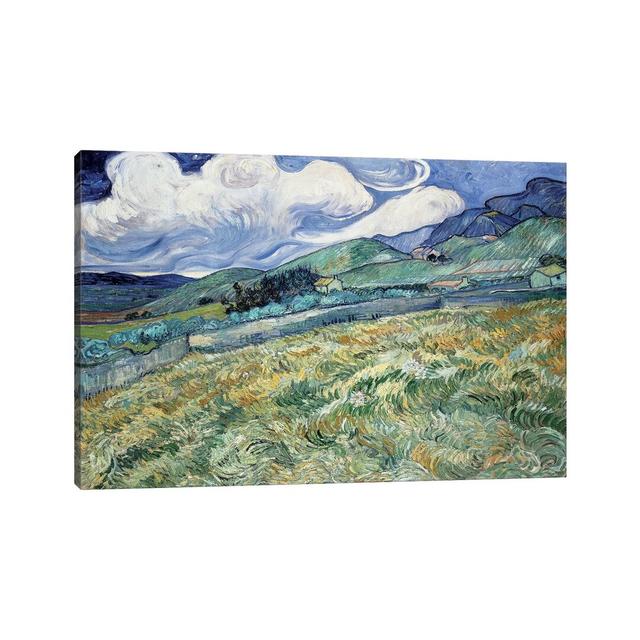 Landscape At Saint-Remy by Vincent Van Gogh - Wrapped Canvas Gallery-Wrapped Canvas Giclée iCanvas Size: 66cm H x 101.5cm W x 1.9cm D on Productcaster.