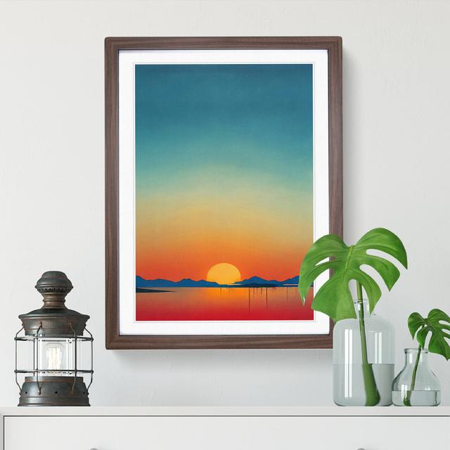 Bewitching Sunset - Single Picture Frame Print 17 Stories Size: 46cm H x 34cm W x 2cm D, Frame Colour: Walnut on Productcaster.