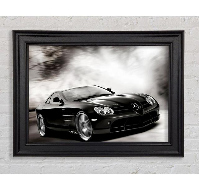 Mercedes Maclaren Black And White - Print Ebern Designs Size: 100cm H x 141.4cm W x 8cm D, Format: Gold/Black Framed Paper on Productcaster.