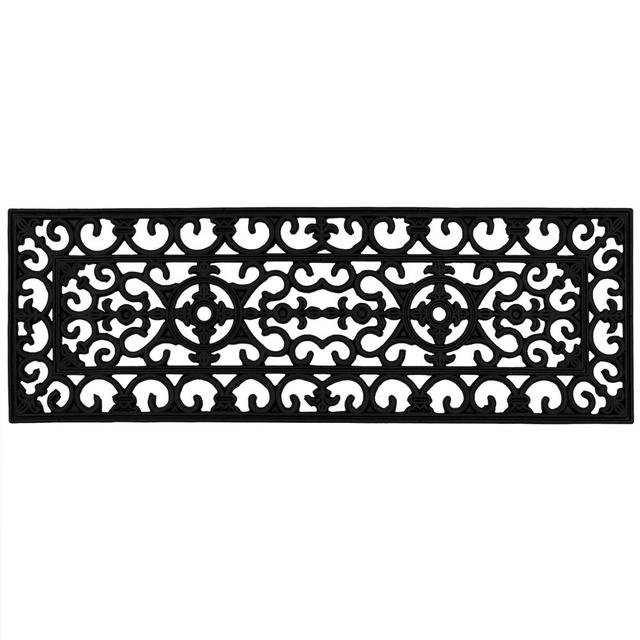 Non-Slip Outdoor Door Mat JVL Mat Size: Rectangle W25 x L75 cm on Productcaster.