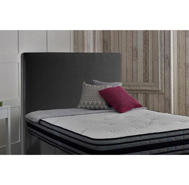 Nettie Upholstered Headboard Canora Grey Size: Single (3'), Colour: Steel on Productcaster.