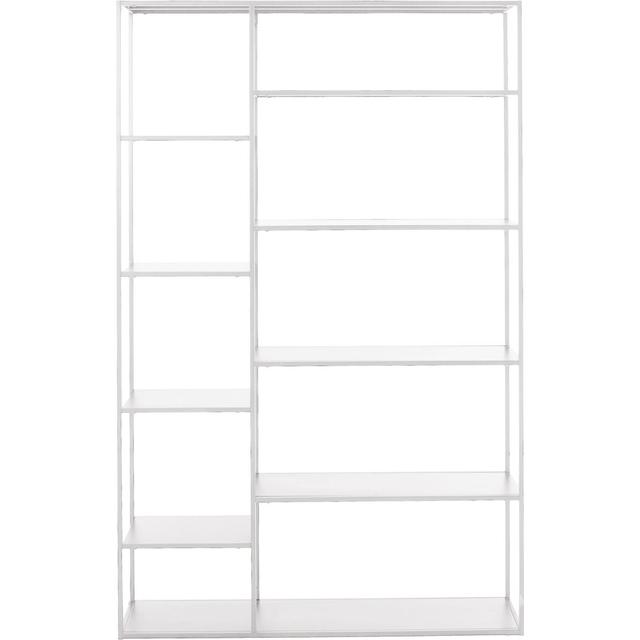 Elmi Bookcase Ebern Designs Colour: White, Size: 188 cm H x 120 cm W x 30 cm D on Productcaster.