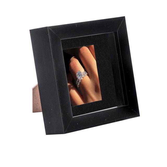 Shadow Box Picture Frame Nicola Spring Size: 12.5cm H x 12.5cm W x 3.5cm D, Colour: Black/Black on Productcaster.