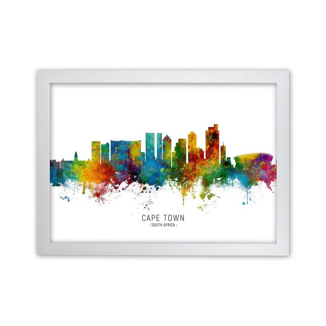 Cape Town South Africa Skyline by Michael Tompsett -- Wrapped Canvas - Rectangle- Graphic Art print on Canvas Ebern Designs Size: 64cm H x 88cm W x 3 on Productcaster.