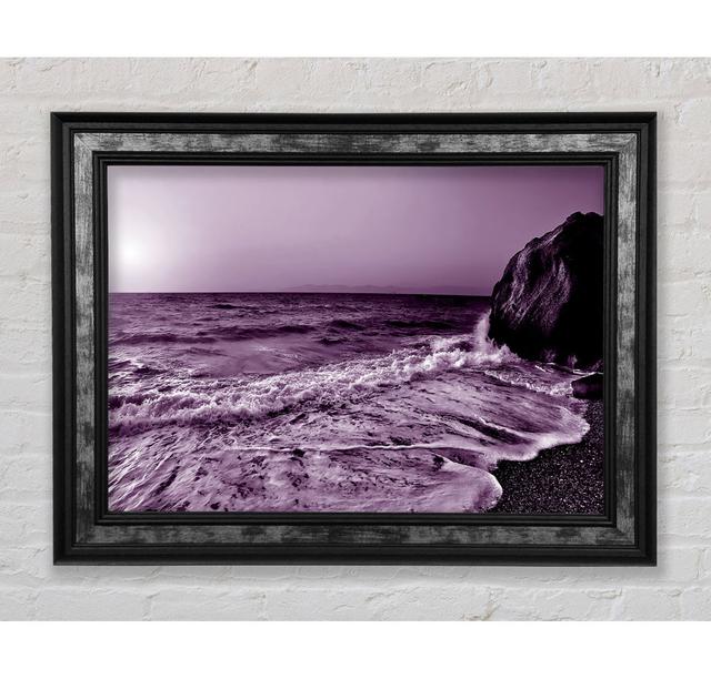 Lilac Ocean Sun - Single Picture Frame Art Prints Bright Star Size: 29.7cm H x 42cm W x 8cm D on Productcaster.