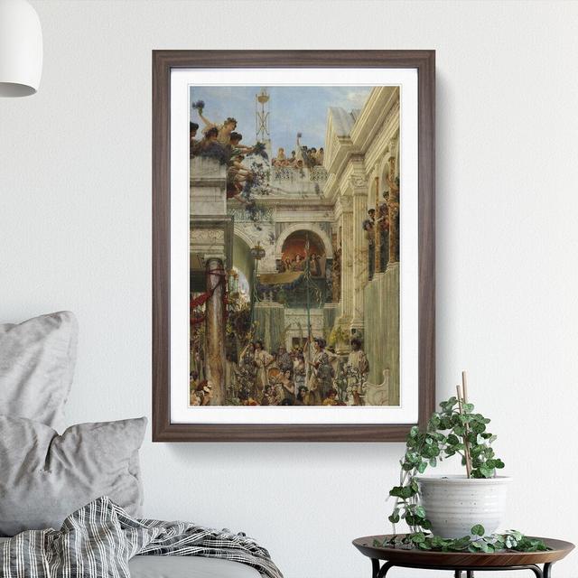 Spring by Lawrence Alma-Tadema - Picture Frame Painting East Urban Home Frame Option: Walnut, Size: 65cm H x 48cm W x 2cm D on Productcaster.