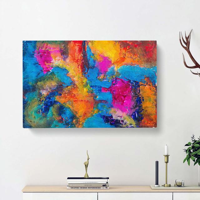 Abstract Art Painting Vol.345 - Wrapped Canvas Painting Print East Urban Home Size: 35cm H x 50cm W x 3cm D on Productcaster.