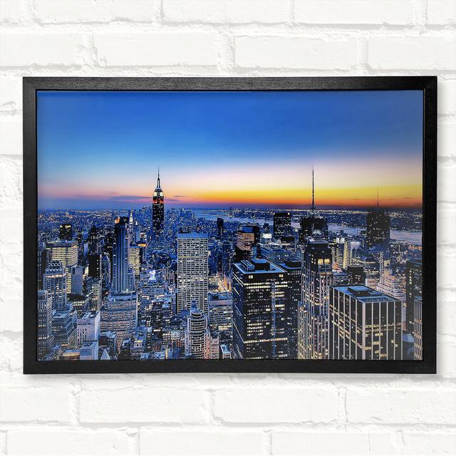 New York City Golden Horizon - Print Latitude Run Size: 21cm H x 29.7cm W on Productcaster.