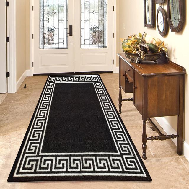 Machine Woven Black/white Area Rug BEACHSIDE HOME DECORE LTD Rug Size: Runner 60 x 220cm on Productcaster.