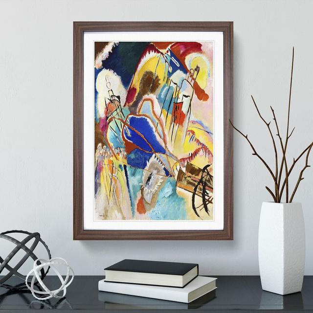 Improvisation No.30 by Wassily Kandinsky - Picture Frame Painting East Urban Home Size: 48cm H x 36cm W x 2cm D, Frame Option: Walnut Framed on Productcaster.