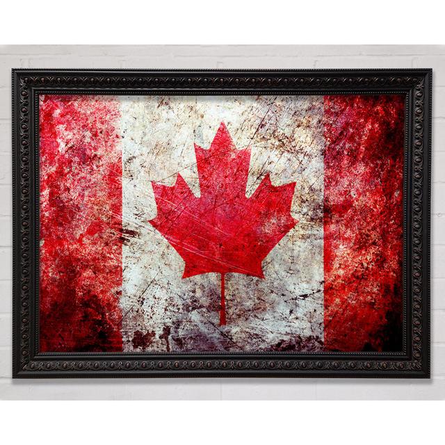 Canada Flag Grunge Framed Print Bright Star Size: 84.1cm H x 118.9cm W on Productcaster.