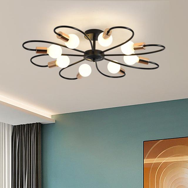 Azeriah 8-Light 84cm Semi Flush Mount Blue Elephant Fixture Finish: Black on Productcaster.