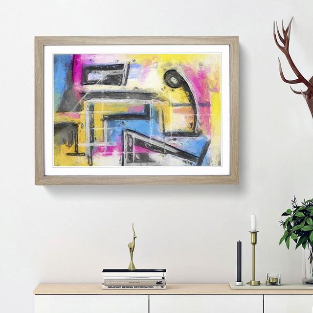 Abstract Vol.51 by S.Johnson - Picture Frame Painting Print on Paper East Urban Home Size: 33cm H x 45cm W x 2cm D, Frame Option: Oak Framed on Productcaster.