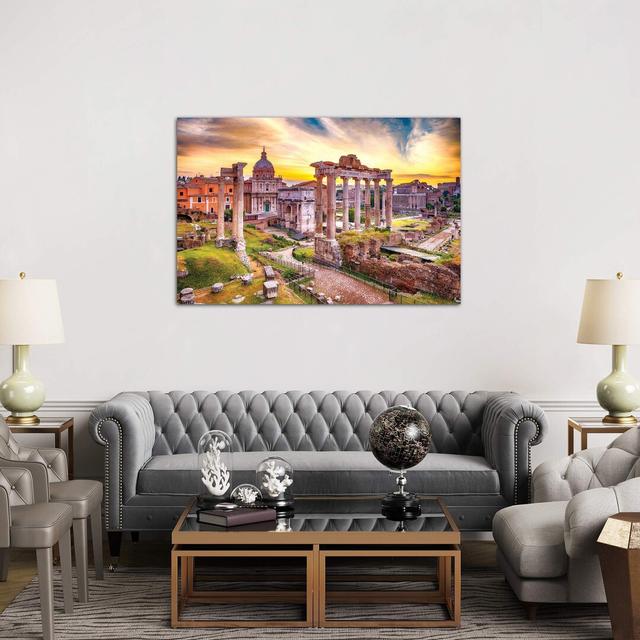 Roman Forum I - No Frame Print on Canvas East Urban Home Size: 45.72cm H x 66.04cm W x 3.81cm D on Productcaster.