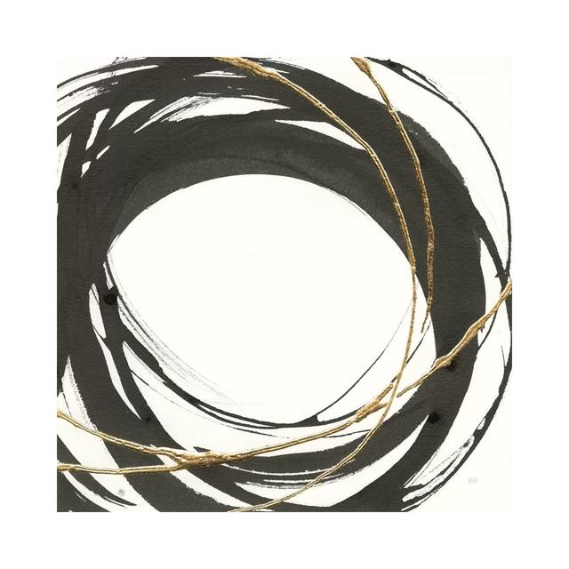 Gilded Enso III by Chris Paschke - Wrapped Canvas Painting Metro Lane Size: 30.48cm H x 30.48cm W x 1.91cm D on Productcaster.