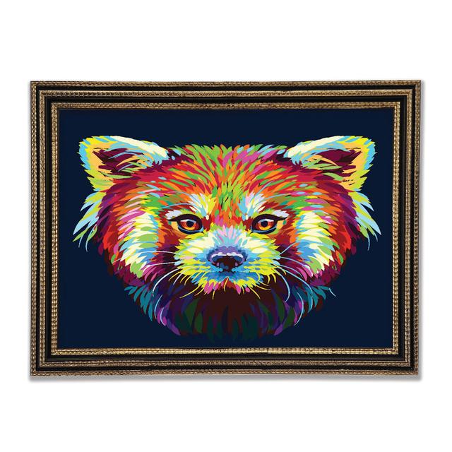 Red Panda Stare - Print Union Rustic Size: 84.1cm H x 118.9cm W x 3cm D, Format: Black Gold Framed Paper on Productcaster.