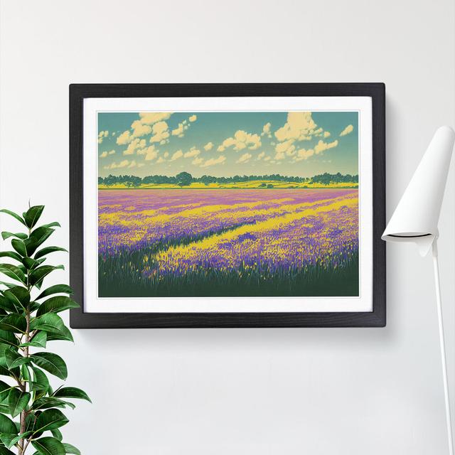 Intoxicating Bluebell Field - Single Picture Frame Painting ClassicLiving Size: 25cm H x 34cm W x 2cm D, Frame Colour: Black on Productcaster.