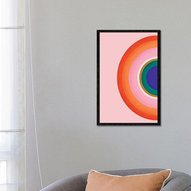 Colorful Half Circle by Show Me Mars - Gallery-Wrapped Canvas Giclée on Canvas Norden Home Size: 66.04cm H x 45.72cm W x 3.81cm D, Format: Black Frame on Productcaster.