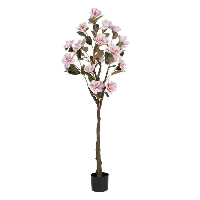 Boden-Kunstbaum Magnolie im Topf Die Saisontruhe Blumenfarbe: Rosa on Productcaster.