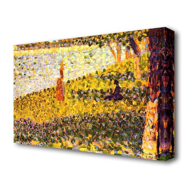 Women on the Shore by Georges Seurat - Wrapped Canvas Painting Print East Urban Home Size: 101.6 cm H x 142.2 cm W on Productcaster.