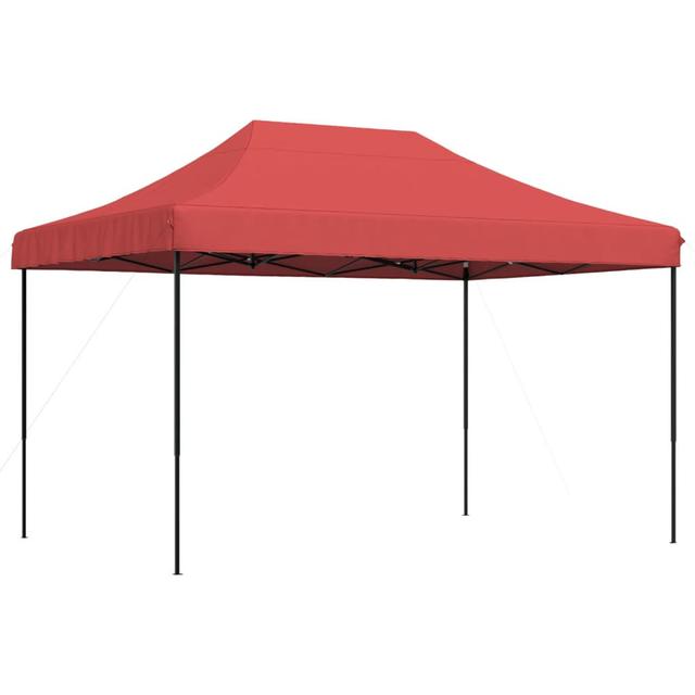 Vidaxl Foldable Party Tent Pop-Up Dakota Fields Frame Finish: Black, Size: 315cm H x 410cm W x 279cm D, Roof Colour: Burgundy on Productcaster.