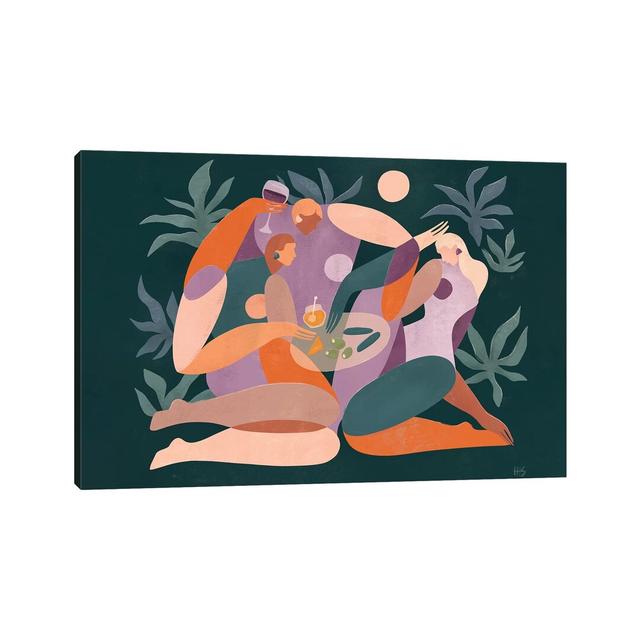 Girls Night Out by Maggie Stephenson - Print on Canvas Ebern Designs Format: Wrapped Canvas, Size: 45.72cm H x 66.04cm W x 3.81cm D on Productcaster.