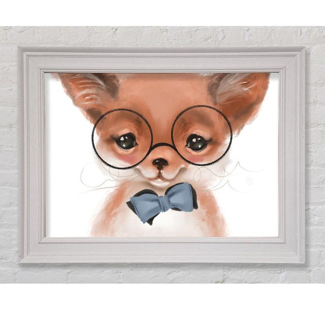 Little Puppy Glasses Framed Print Happy Larry Size: 84.1cm H x 142.2cm W x 8cm D on Productcaster.