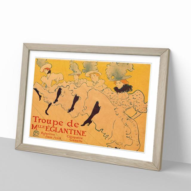 La Troupe De Mademoiselle Eglantine by Henri de Toulouse-Lautrec - Picture Frame Painting East Urban Home Frame Option: Oak Framed, Size: 48cm H x 65c on Productcaster.