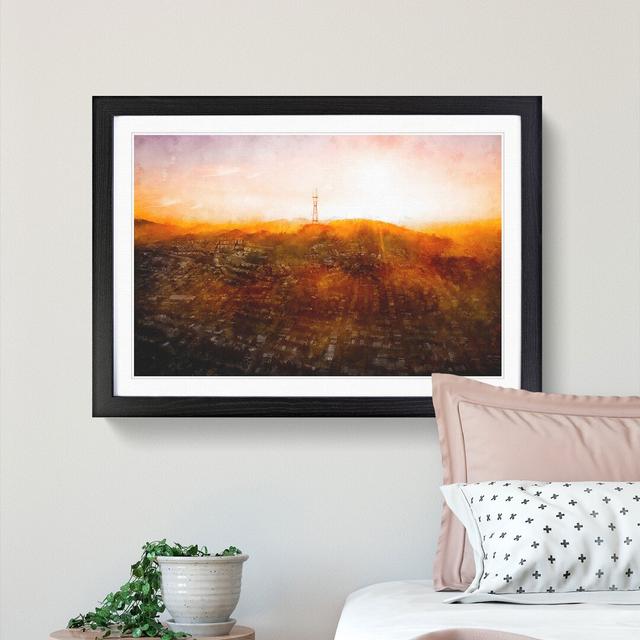 Sunlight over San Francisco - Picture Frame Graphic Art Print East Urban Home Size: 62cm H x 87cm W x 2cm D, Format: Black Framed on Productcaster.