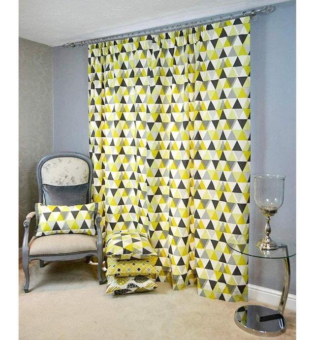 Amelia Tailored Eyelet Room Darkening Curtains (Set of 2) Fjørde & Co Colour: Ochre Yellow, Panel Size: Width 228 x Drop 228cm on Productcaster.