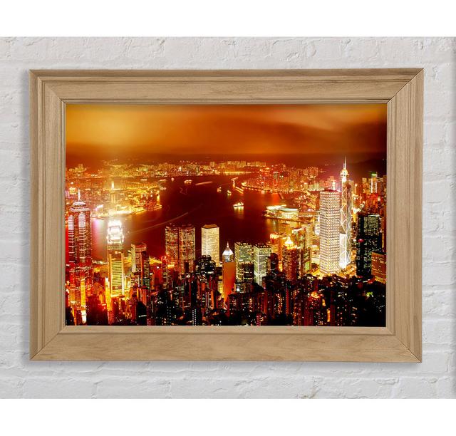 Hong Kong Harbour Nights Framed Print Bright Star Size: 29.7cm H x 42cm W on Productcaster.