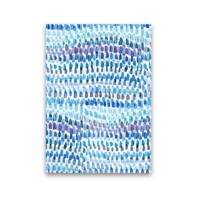 Artsy Strokes Stripes Colorful Blue - Print 17 Stories Size: 30cm H x 21cm W x 1cm D, Frame Option: Unframed on Productcaster.