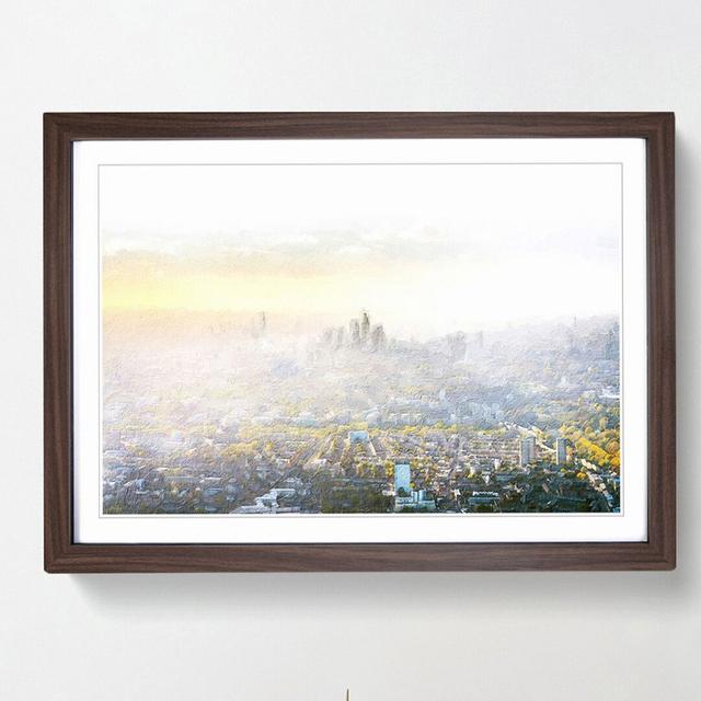 London Skyline in the Summer - Picture Frame Painting Print on MDF East Urban Home Frame Option: Walnut Framed, Size: 27cm H x 36cm W x 2cm D on Productcaster.