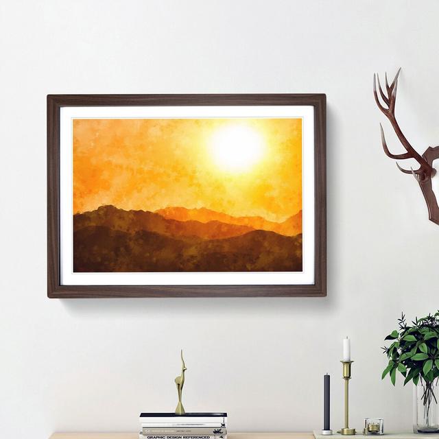 Mountain Layers - Picture Frame Painting Print East Urban Home Frame Option: Walnut Framed, Size: 33cm H x 45cm W x 2cm D on Productcaster.