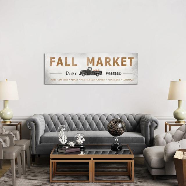 Fall Market by Lori Deiter - Wrapped Canvas Panoramic Print August Grove Size: 50.8cm H x 152.4cm W x 1.905cm D on Productcaster.