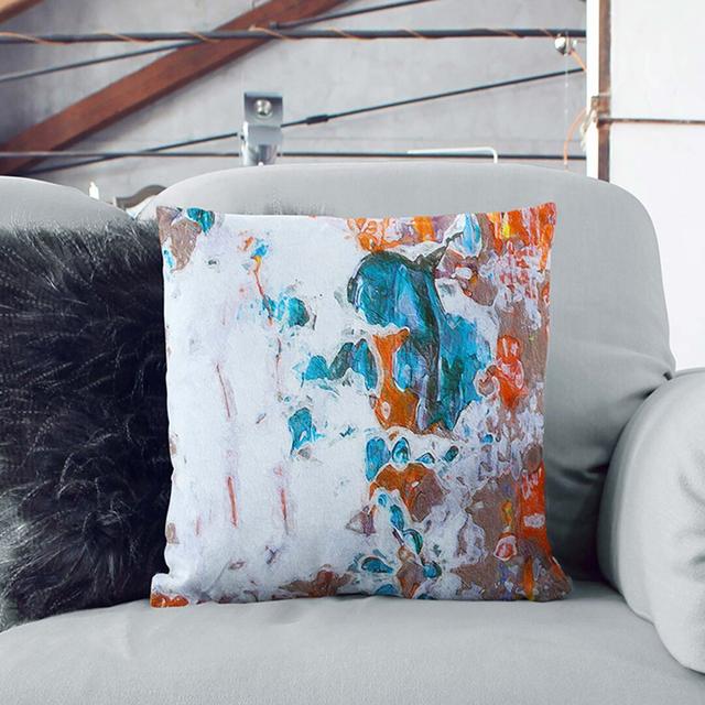 Abstract Art Painting Vol.144 by S.Johnson Cushion with Filling East Urban Home Size: 40 x 40 cm on Productcaster.