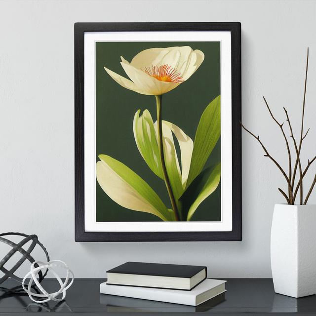 A Seductive Flower - Graphic Art Marlow Home Co. Format: Black Framed, Size: 36cm H x 27cm W x 2cm D, Matte Colour: White on Productcaster.