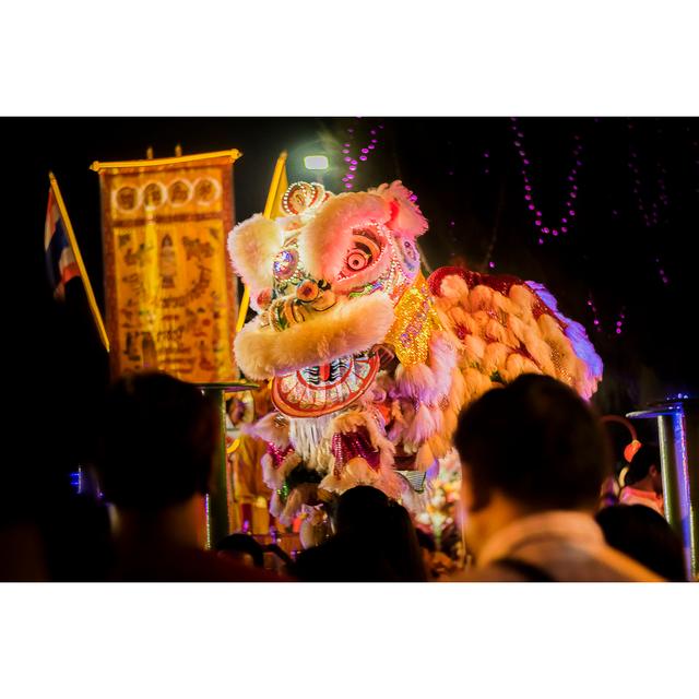 Chinese Lion by Thaishutter_2528 - Wrapped Canvas Photograph Ebern Designs Size: 81cm H x 122cm W x 3.8cm D on Productcaster.