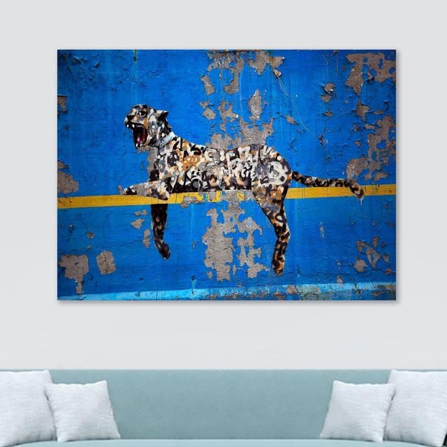 Banksy Bronx Zoo Leopard by Banksy - Wrapped Canvas Print World Menagerie Size: 41cm H x 61cm W x 3.8cm D on Productcaster.