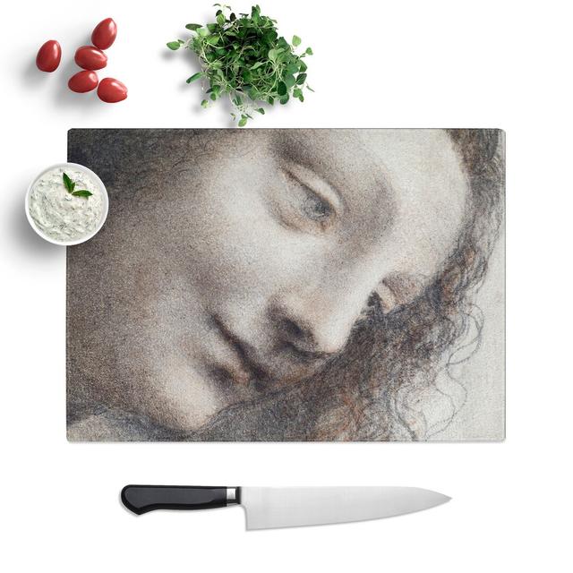 The Head of the Virgin by Leonardo Da Vinci Chopping Board East Urban Home Size: 28.5cm W x 39cm L on Productcaster.