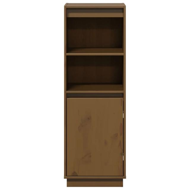 Highboard Honigbraun 37x34x110 cm Massivholz Kiefer ModernMoments Farbe: Honigbraun on Productcaster.