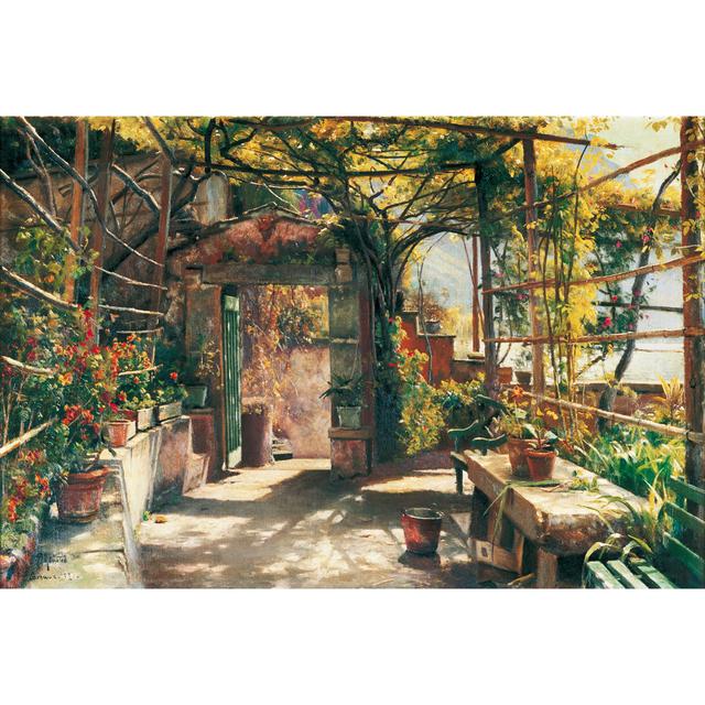 In the Pergola by Peder Monsted - Wrapped Canvas Art Prints Marlow Home Co. Size: 51cm H x 76cm W on Productcaster.