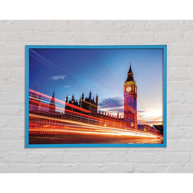 Single Picture Frame Art Prints Ebern Designs Size: 42cm H x 59.7cm W x 2cm D, Format: Blue Framed Paper on Productcaster.