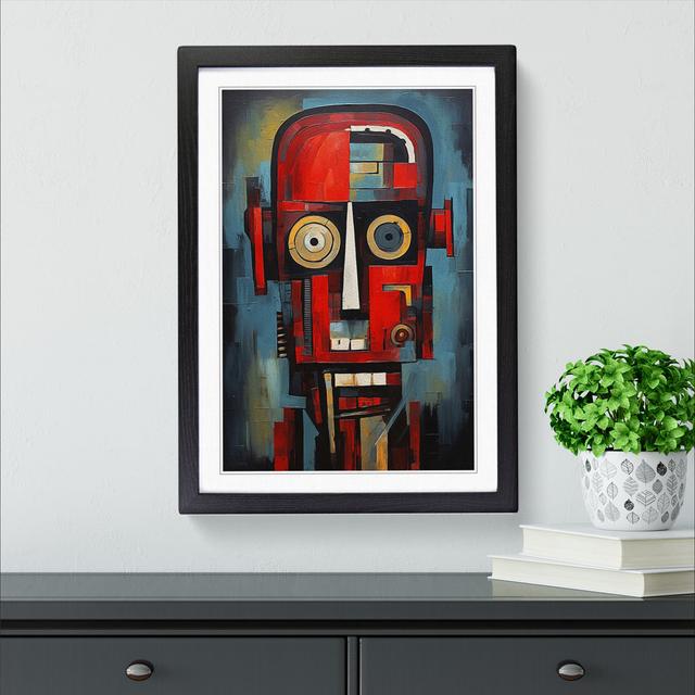 Robot Abstract - Print Metro Lane Size: 64cm H x 46cm W x 2cm D, Format: Black Framed on Productcaster.