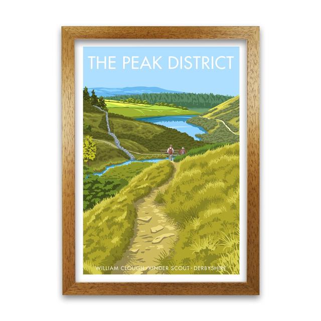 Peak District - Graphic Art Print on Paper East Urban Home Frame Options: Oak, Size: 59.4 cm H x 42 cm W x 5 cm D on Productcaster.