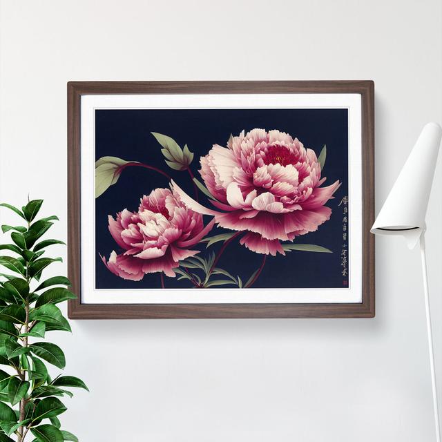 Ultimate Peonies - Picture Frame Graphic Art Marlow Home Co. Size: 34cm H x 46cm W x 2cm D, Frame Colour: Walnut Framed on Productcaster.