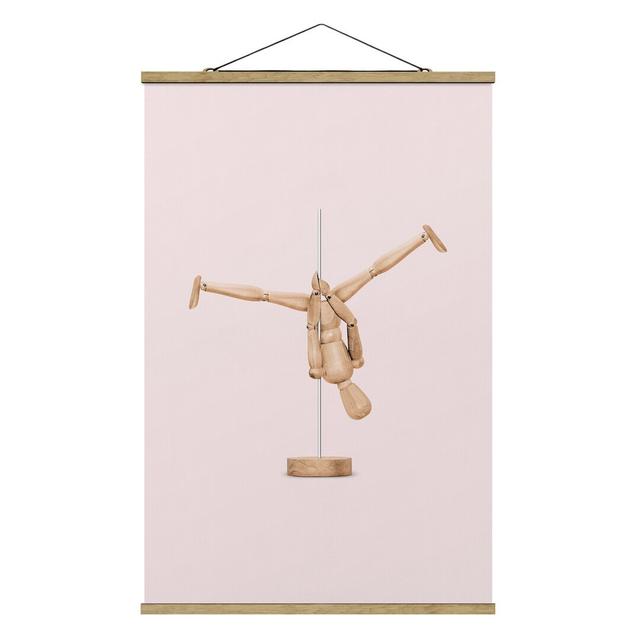 Pole Dance with Wooden Figure - Graphic Art Print Isabelle & Max Size: 120cm H x 80cm W x 0.3cm D on Productcaster.