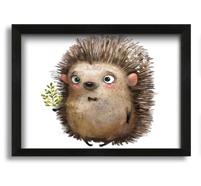 Hedgehog with Flowers - Picture Frame Graphic Art on Canvas Maturi Size: 60cm H x 84cm W x 10cm D on Productcaster.