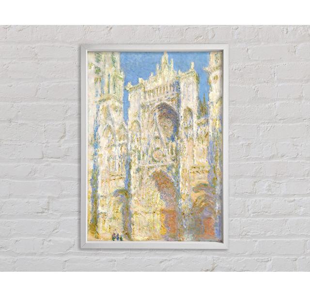 Monet Rouen Cathedral In Sunlight - Single Picture Frame Art Prints on Canvas Bright Star Size: 118.9cm H x 84.1cm W on Productcaster.