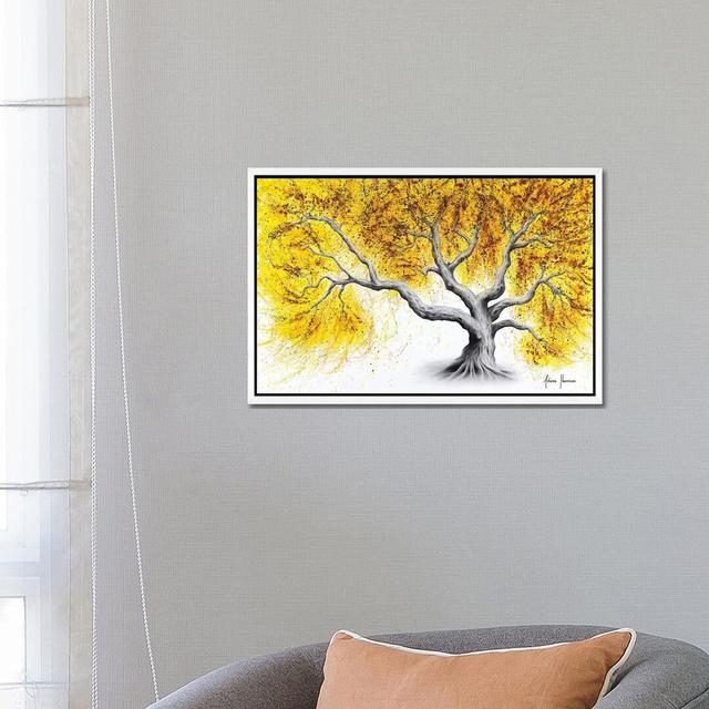 Sunshine Tree by Ashvin Harrison - Print on Canvas 17 Stories Size: 45.72cm H x 66.04cm W x 3.81cm D, Format: White Framed on Productcaster.